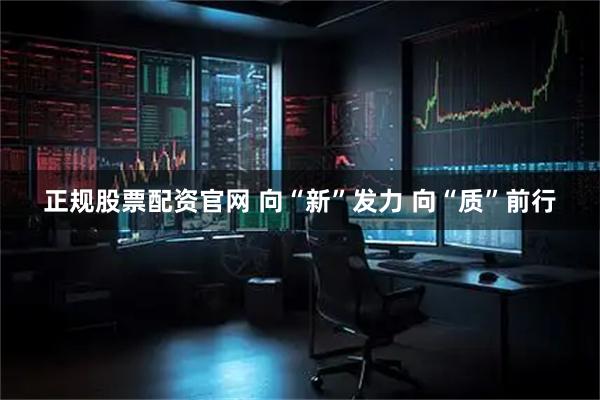正规股票配资官网 向“新”发力 向“质”前行